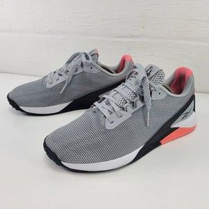 Reebok Men's Sz 10 Nano X1 GRIT 11 Grey Black Orange Cross Training Shoes S42564